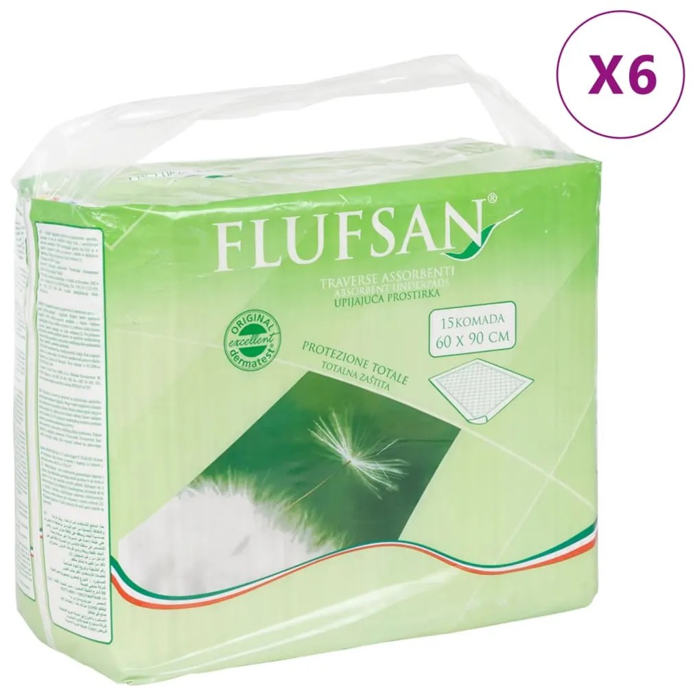 Flufsan Resguardo de cama para incontinência 90 pcs 60x90 cm