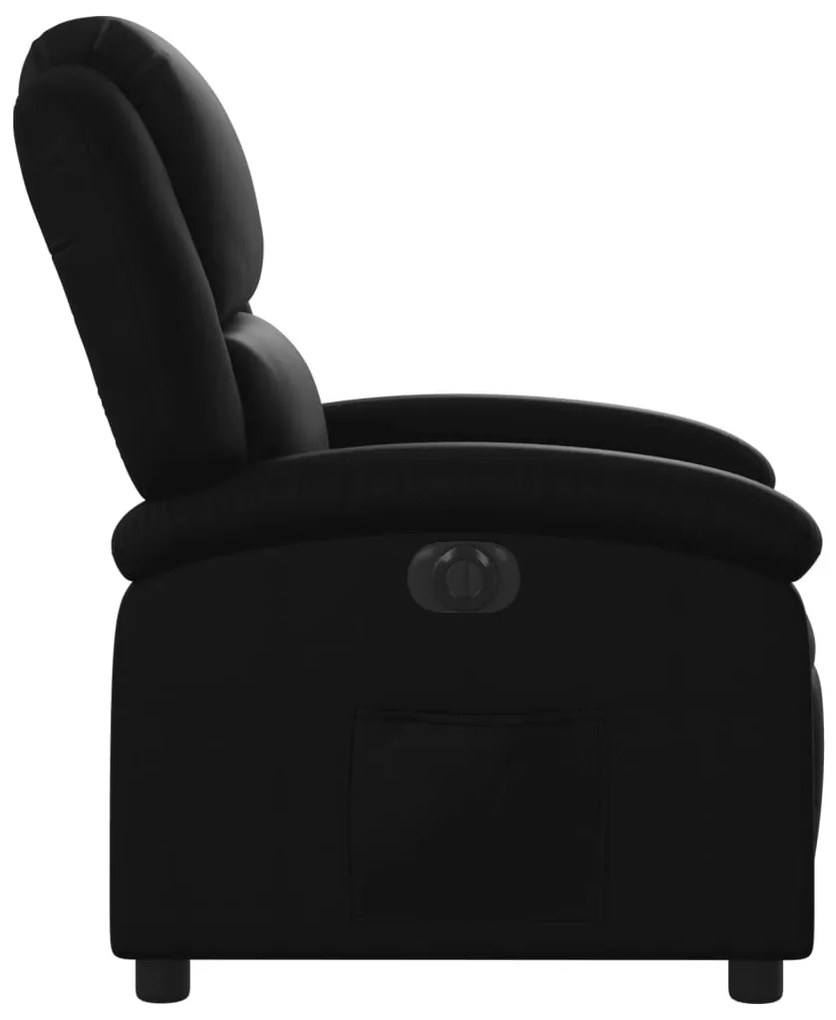 Poltrona reclinável elétrica couro artificial preto