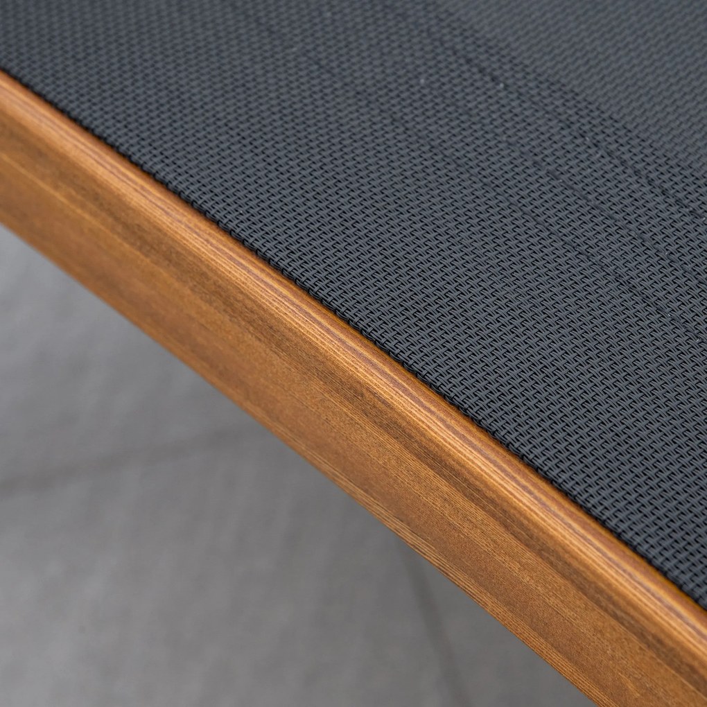 Espreguiçadeira de Jardim com Altura do Encosto Ajustável Apoio para a Cabeça Removível e Estrutura de Madeira Ergonómica para Terraço Praia Exterior