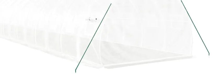 Estufa com estrutura de aço 66 m² 22x3x2 m branco