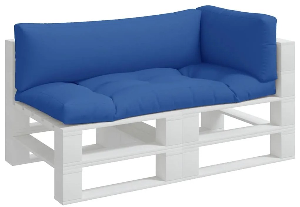 Almofadões para paletes 3 pcs tecido azul