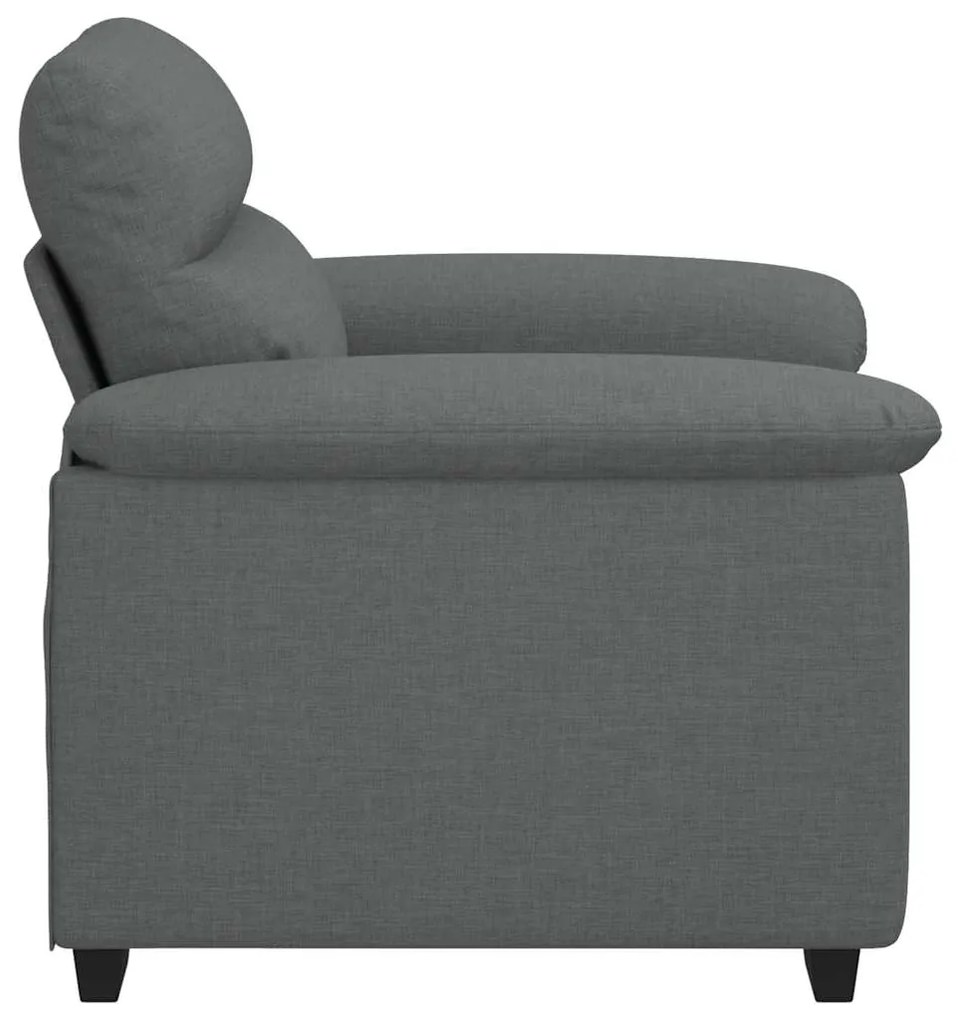 Poltrona 60 cm tecido cinzento-escuro