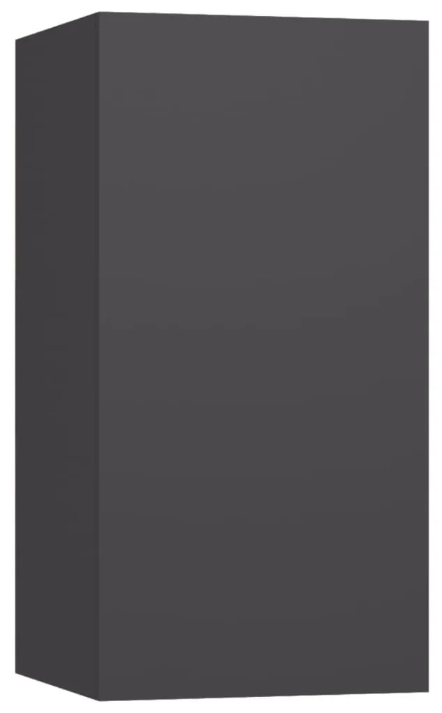 Móveis de TV 7 pcs 30,5x30x60 cm derivados de madeira cinzento