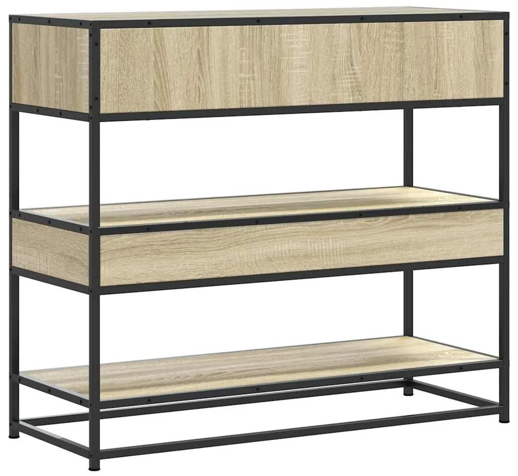 Mesa consola 90x35x80 cm derivados de madeira carvalho sonoma