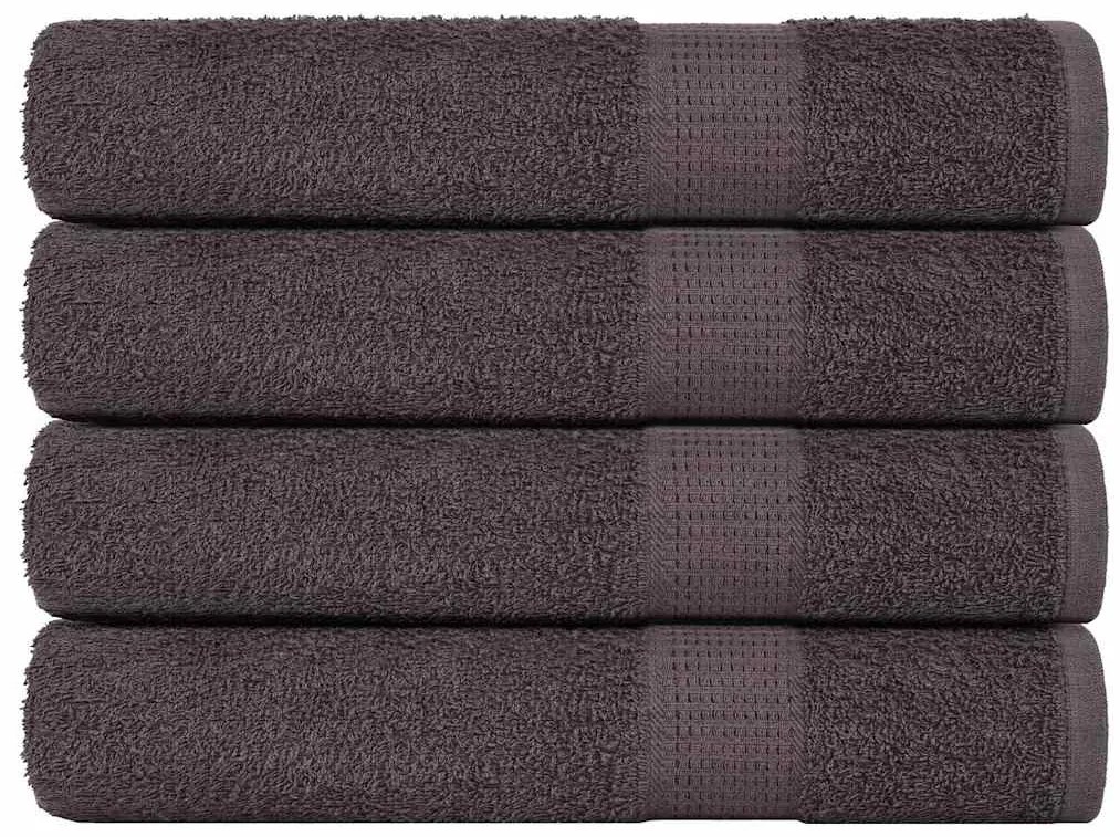 Toalhas de sauna 4 pcs 80x200 cm 360 gsm 100% algodão antracite