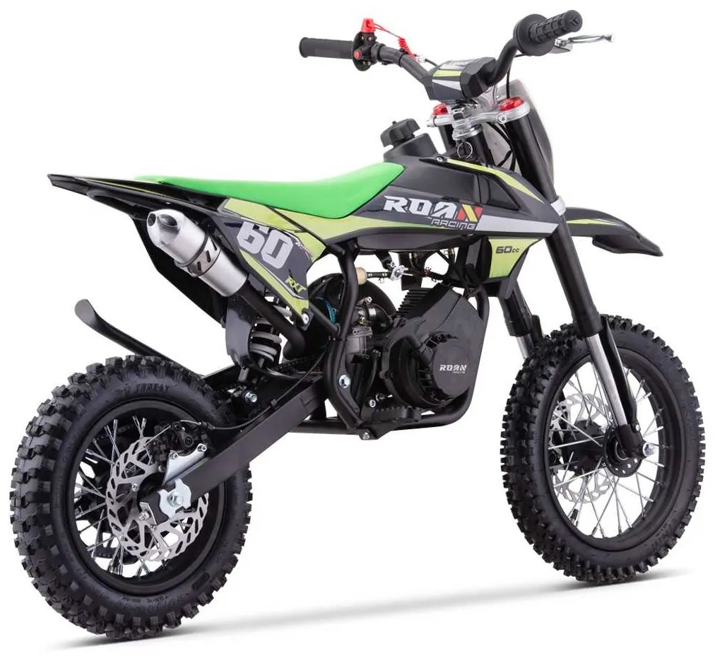 MINI MOTO PARA CRIANÇAS MINICROSS gasolina 60cc Roan RXT 12"/10" Verde