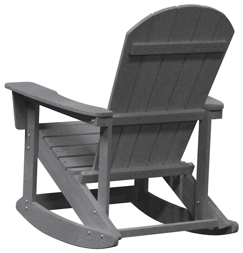 Cadeira de balanço Adirondack Cinzento-Claro 73.5x92x90 cm HDPE