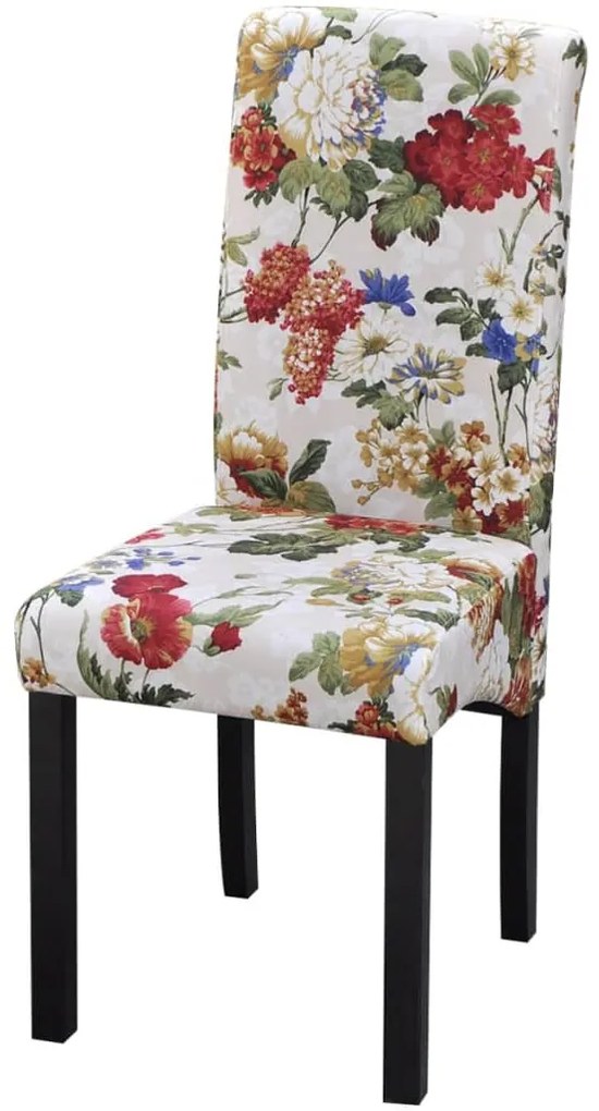 242399 vidaXL Dining Chairs 4 pcs Multicolour Fabric