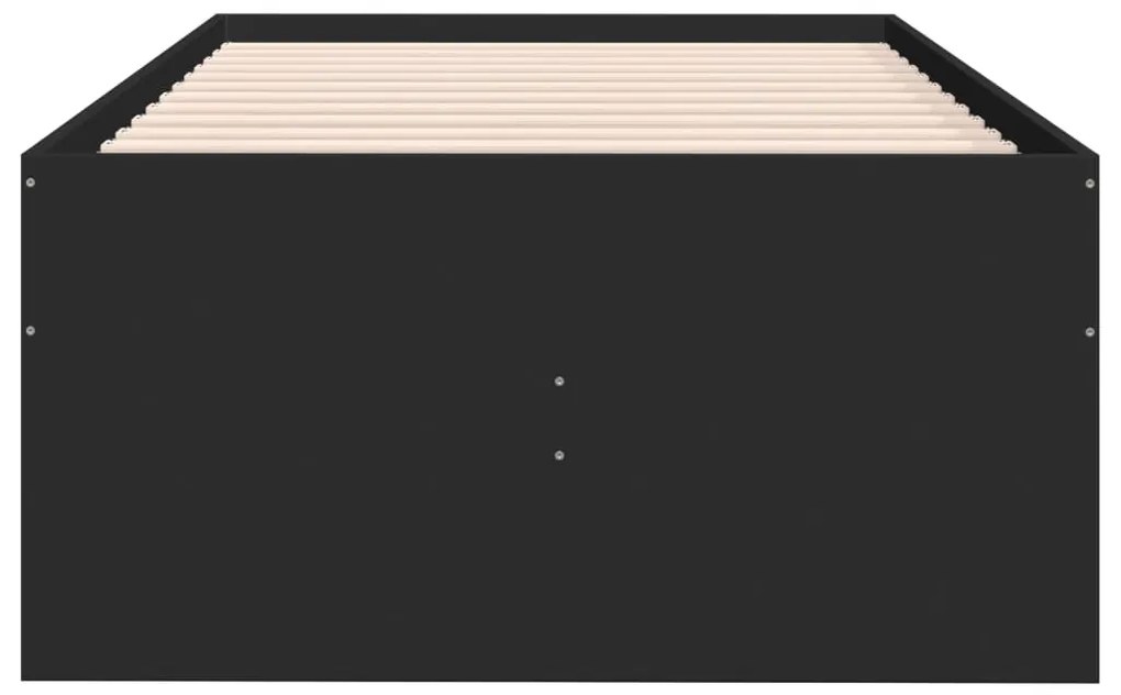 Sofá-cama com gavetas sem colchão 90x200 cm preto