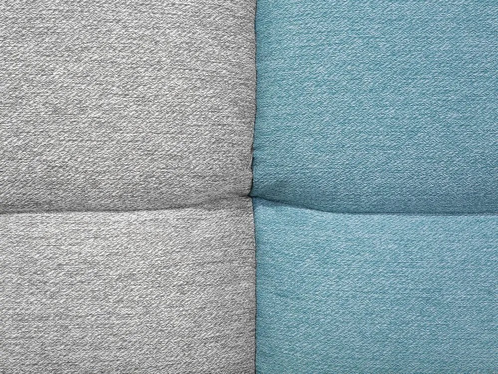 Sofá-cama de 3 lugares em tecido patchwork cinzento e azul INGARO Beliani