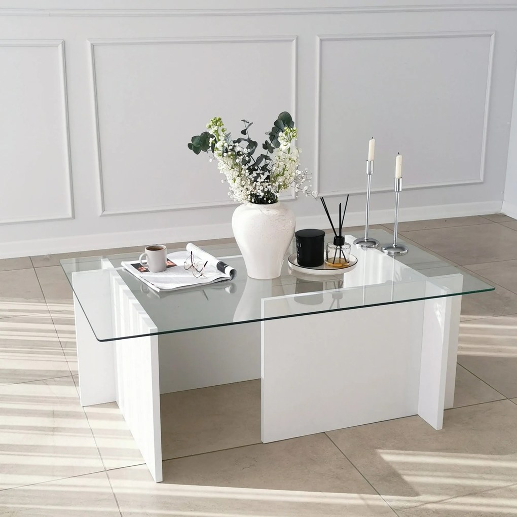 Mesa de Café Escape - Branca - 105x40x65 cm