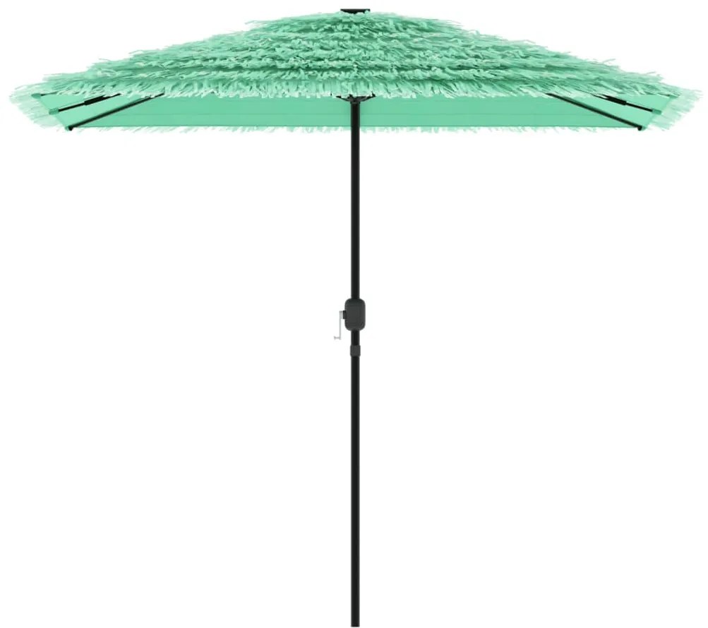 Guarda-sol de jardim com poste de aço 248x248x248 cm verde