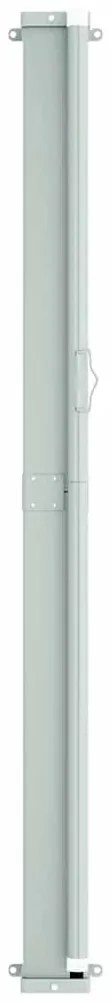 Toldo lateral retrátil para pátio 117x600 cm cinzento