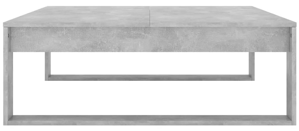 Mesa de centro 100x100x35 cm derivados madeira cinzento cimento