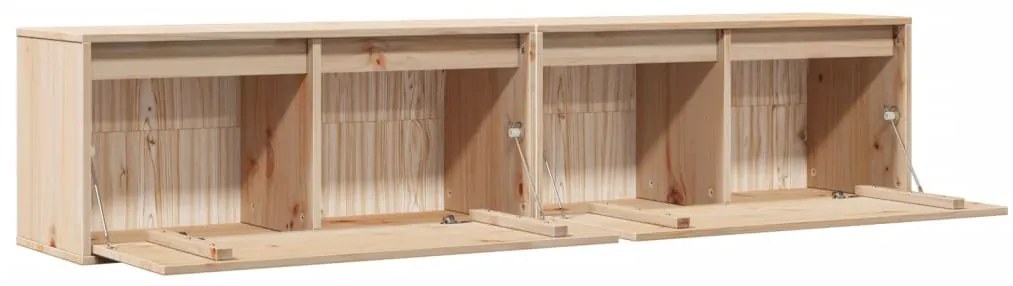 Armários de parede 2 pcs 80x30x35 cm madeira de pinho maciça