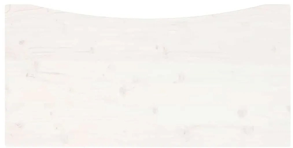 Tampo de secretária 100x50x2,5 cm pinho maciço branco