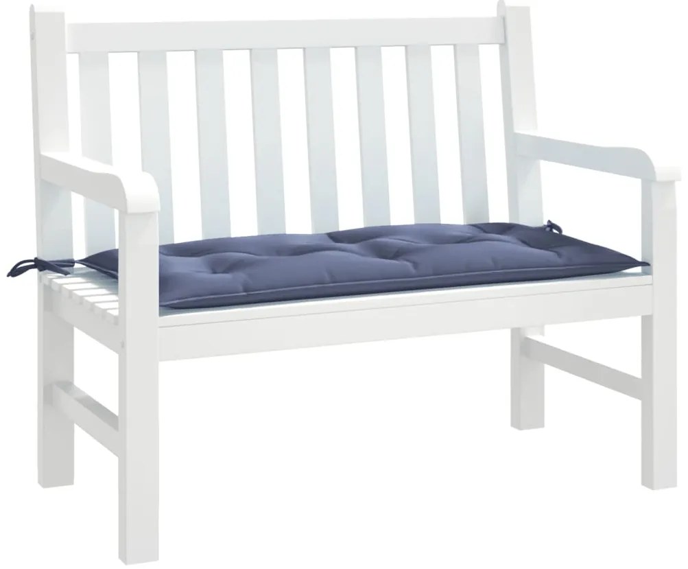 Almofadão p/ banco jardim 100x50x7cm tecido oxford azul-marinho