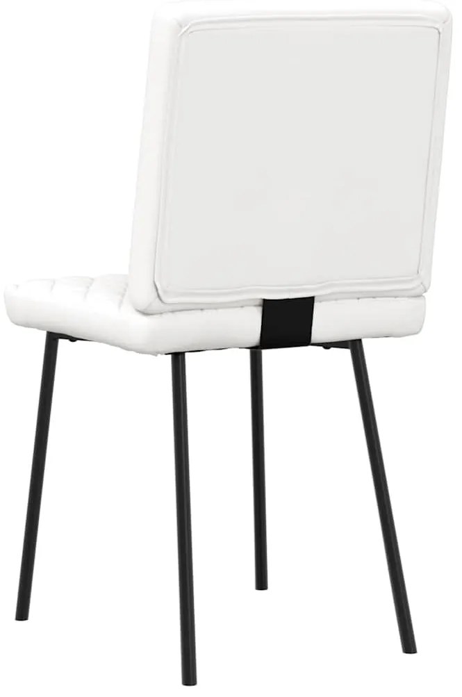 Cadeiras de jantar 4 pcs couro artificial branco