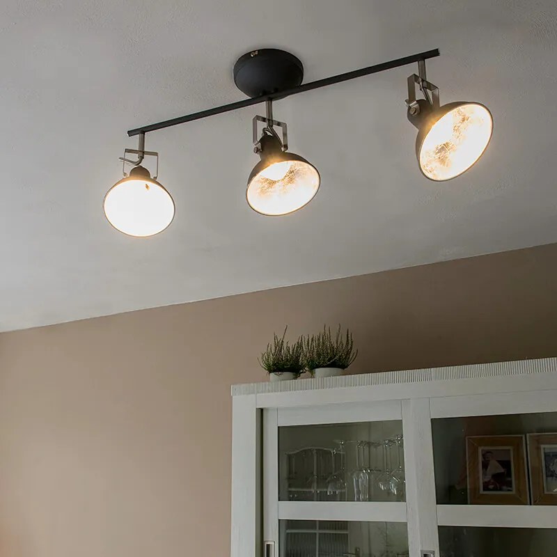 Projetores industriais antracite rotativos e inclináveis 3 luzes - Tommy