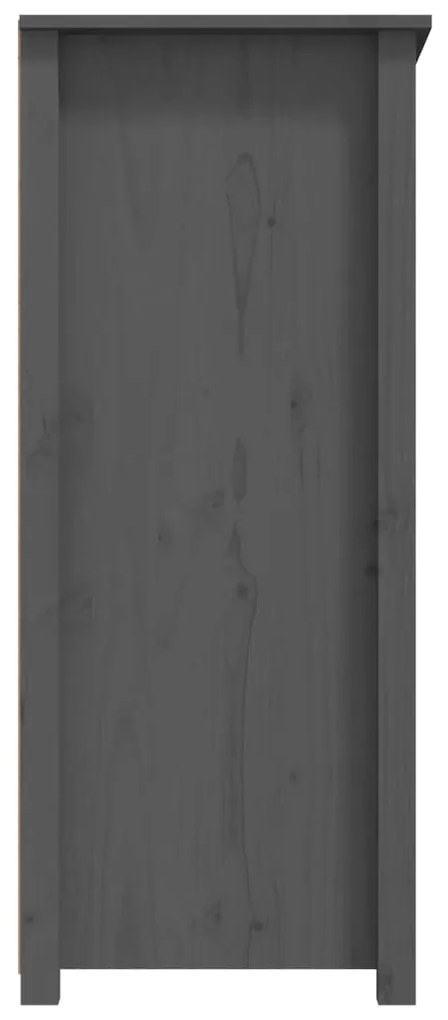Aparador 83x41,5x100 cm madeira de pinho maciça cinza