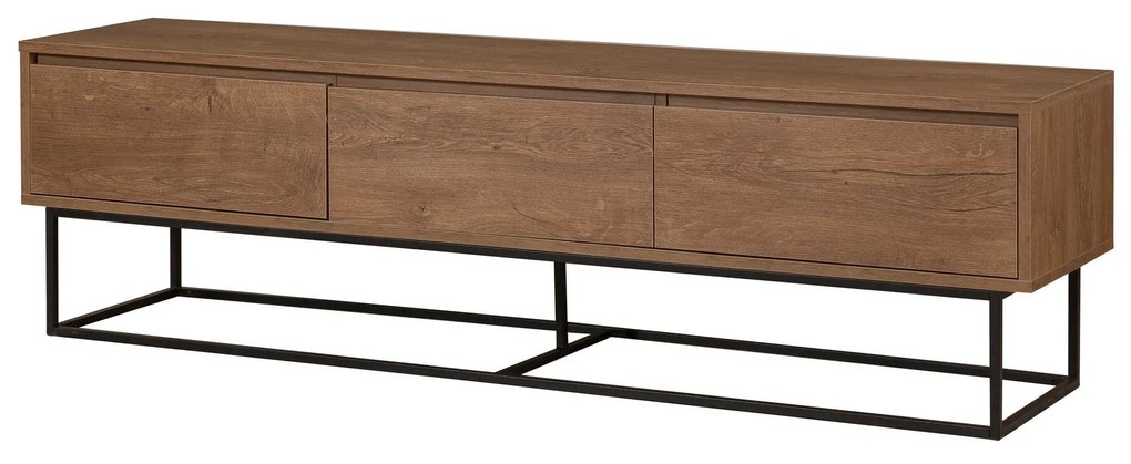Conjunto de Mobiliário de Sala Laxus – Noz/Preto – 90x39x40 cm