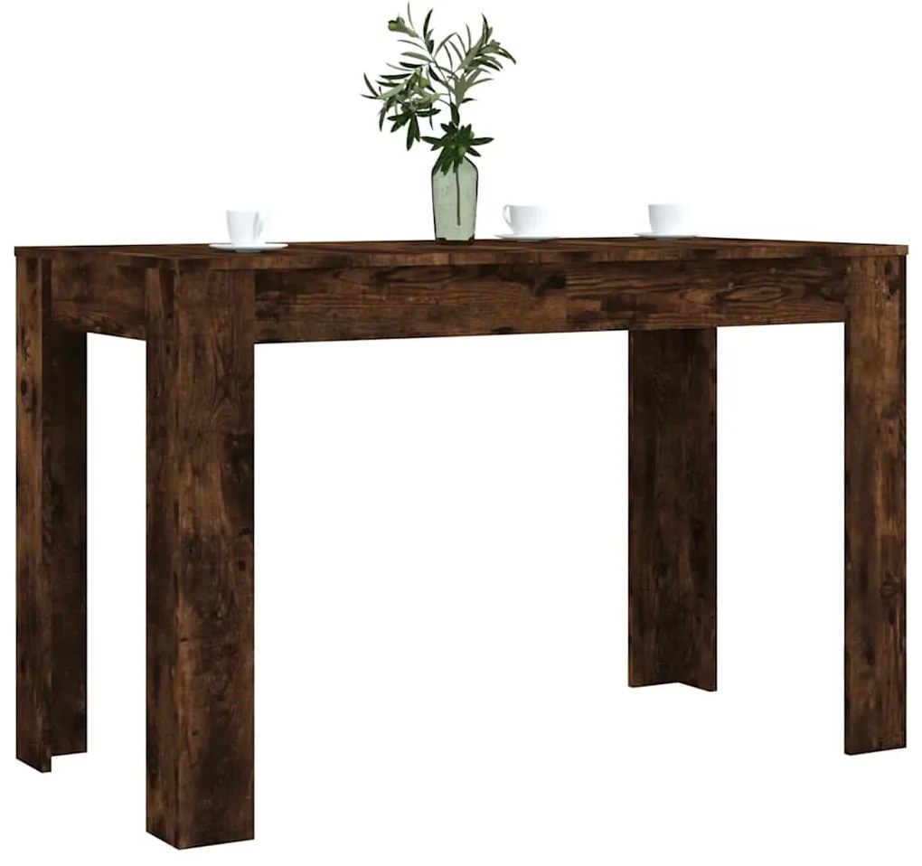 Mesa de jantar 120x60x76 cm madeira processada carvalho fumado