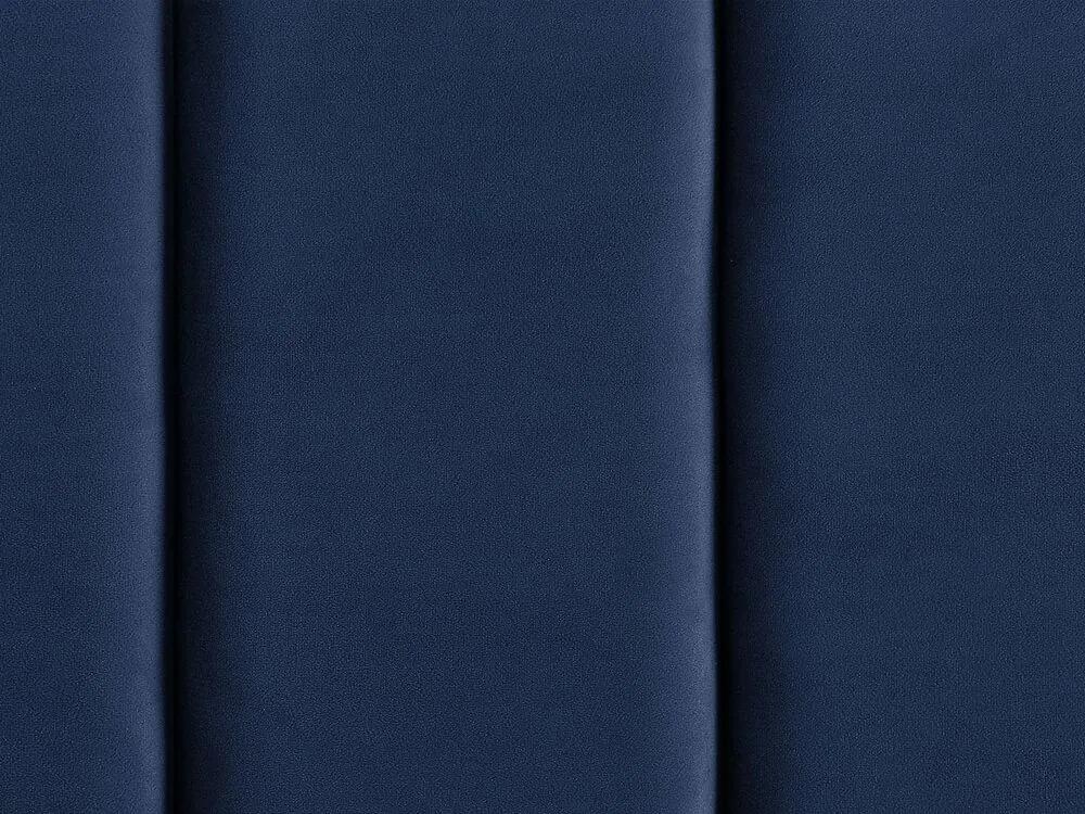 Cama de casal em veludo azul marinho 180 x 200 cm VILLETTE Beliani