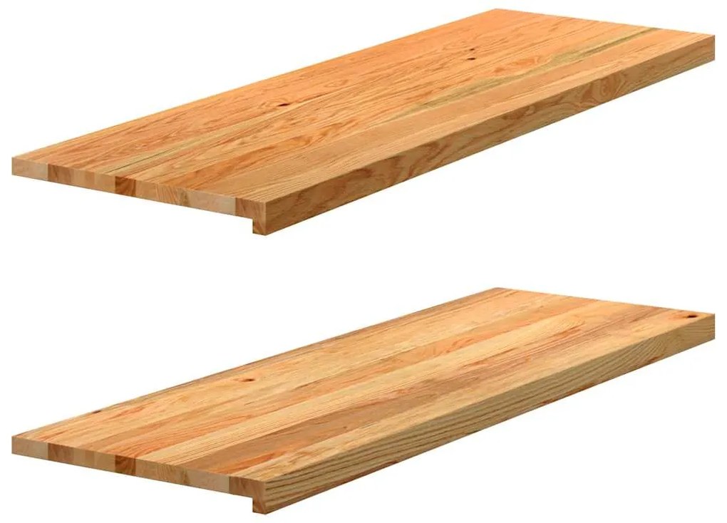 vidaXL Soleiras da janela 2 pcs 120x40x2 cm carvalho castanho-claro