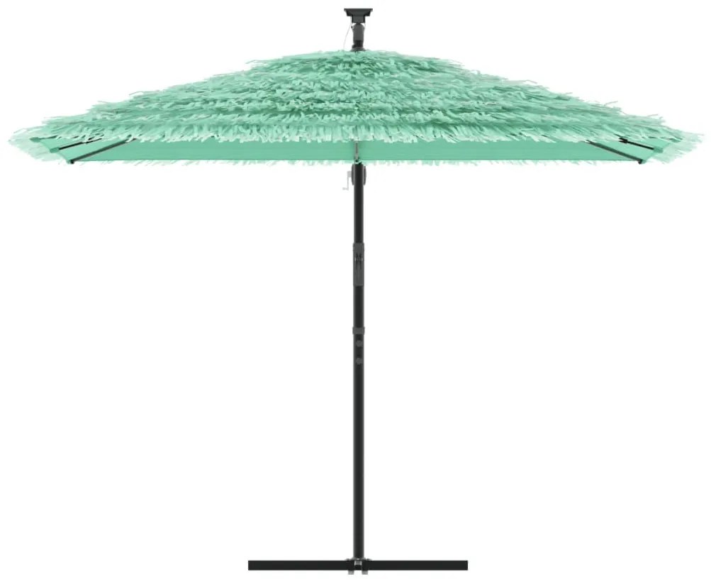 Guarda-sol de jardim com poste de aço 290x290x238 cm verde