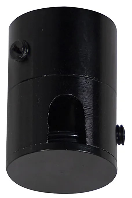 Candeeiro de suspensão preto 3 luzes com LED espelho dourado regulável - Cava Luxe Moderno