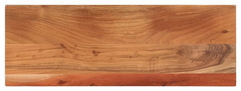 vidaXL Tampo de mesa retangular 80x20x2,5 cm madeira de acácia maciça