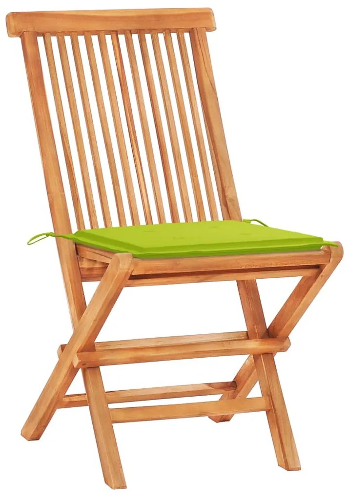 Conjunto bistrô c/ almofadões verde brilhante 3 pcs teca maciça
