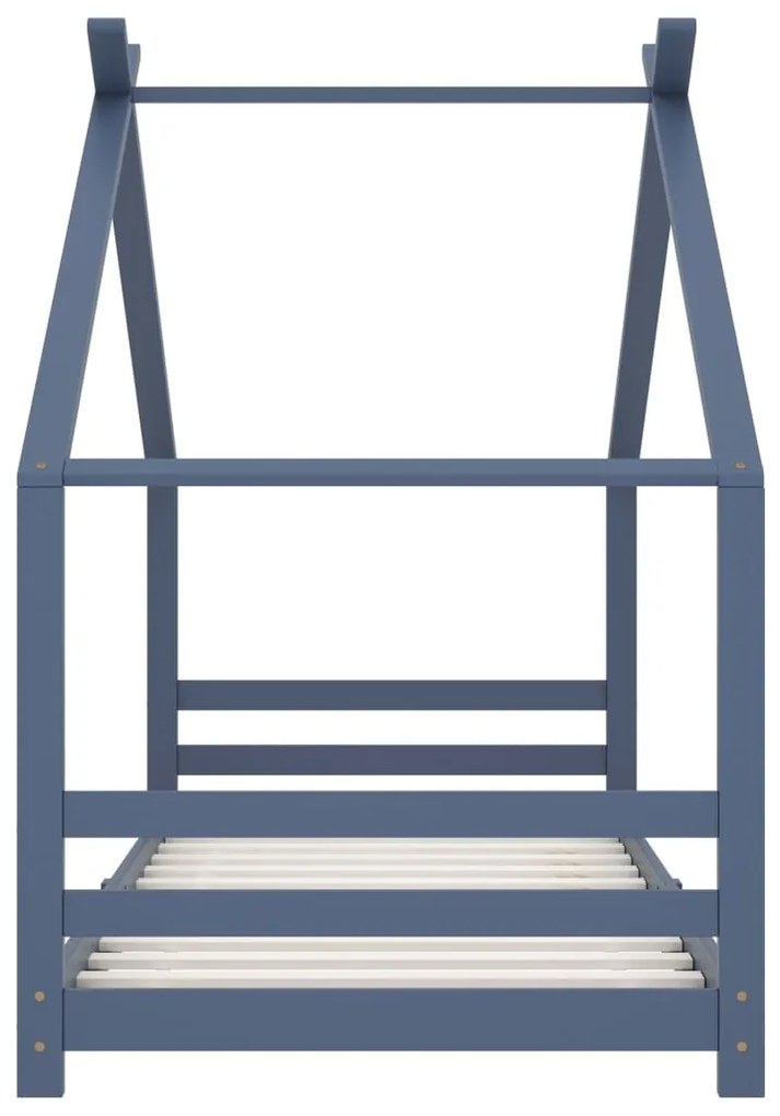 Estrutura de cama para crianças 90x200 cm pinho maciço cinzento