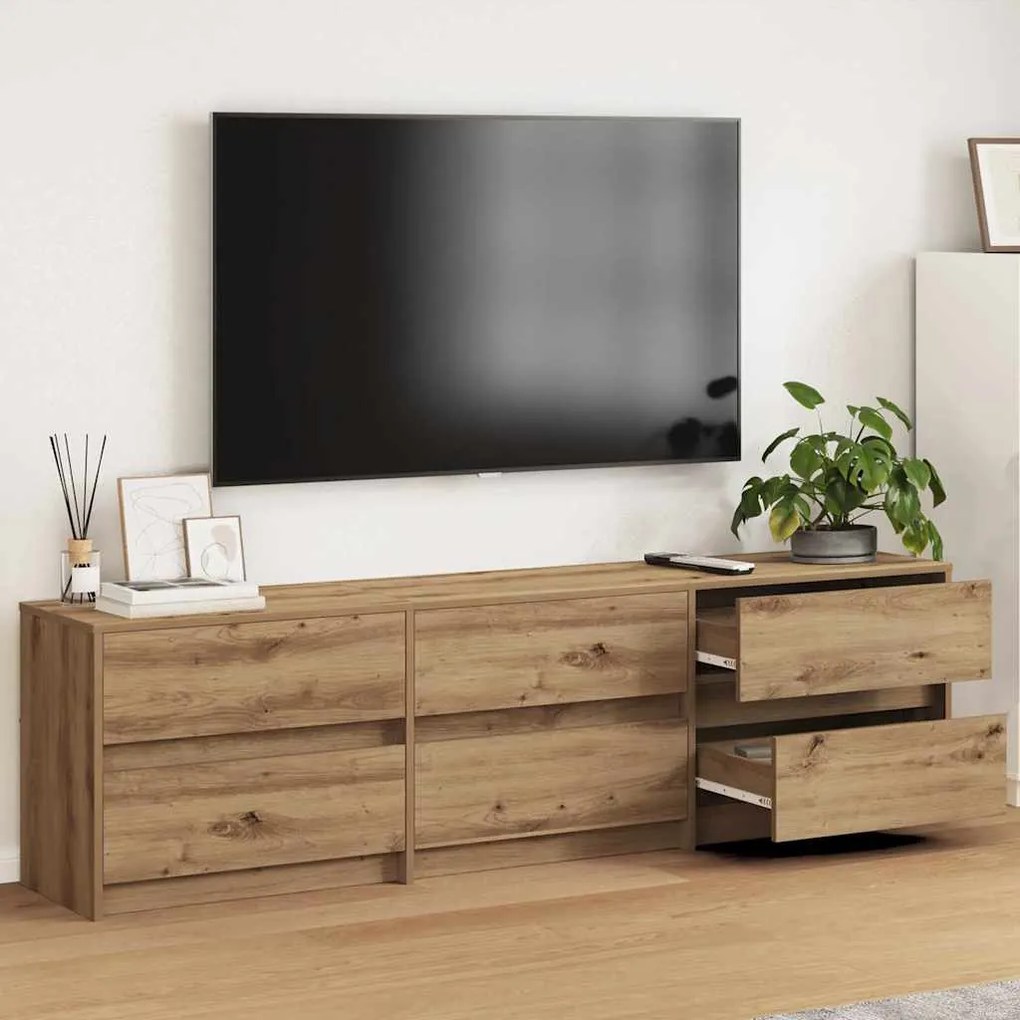 vidaXL Gabinete para TV Castanho 181 x 34 x 50 cm