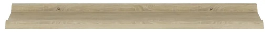 Prateleiras de parede 4 pcs 80x9x3 cm carvalho sonoma