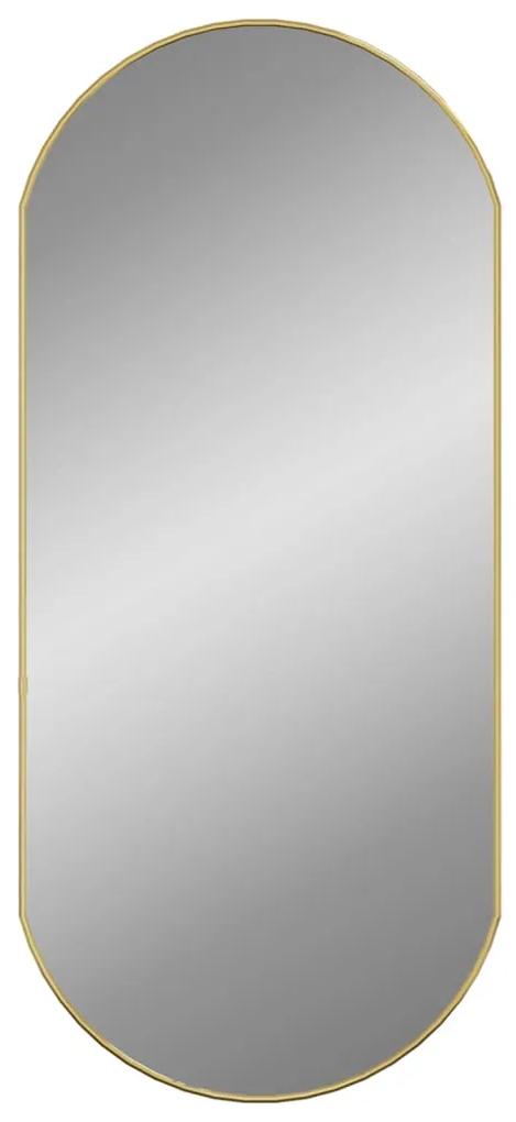 Espelho de parede 90x40 cm oval dourado
