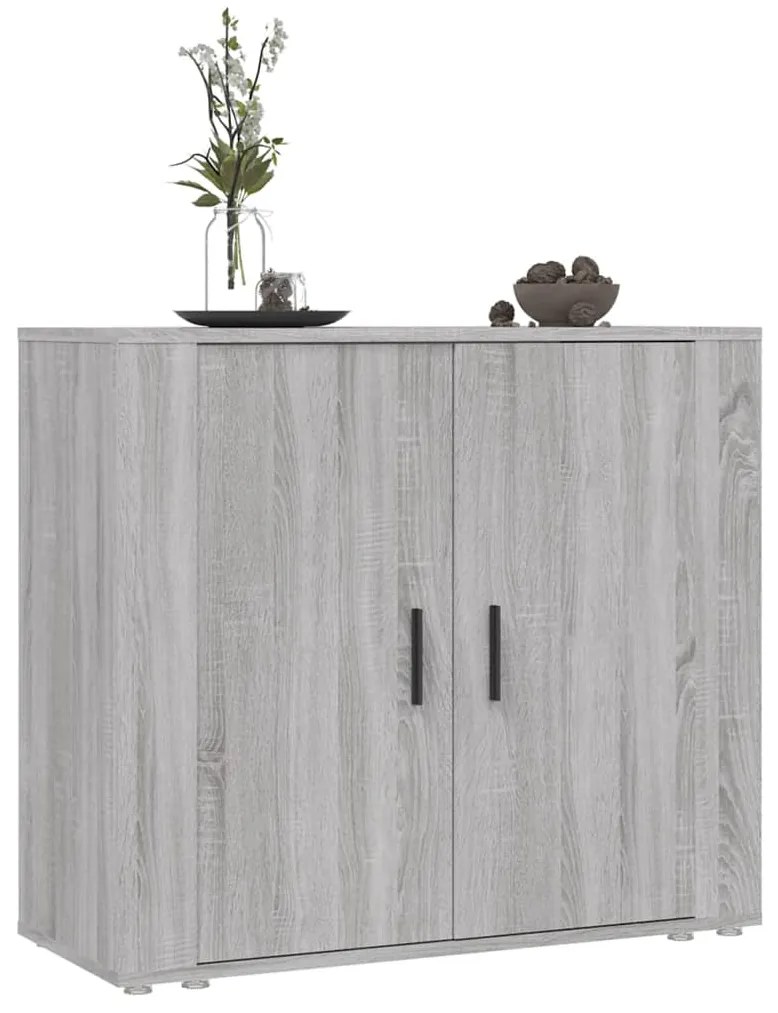 Aparador 80x33x70 cm derivados de madeira cinzento sonoma