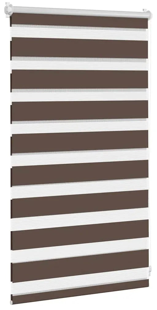 Estore de rolo 50 x 100 cm, linhas de zebra / Café
