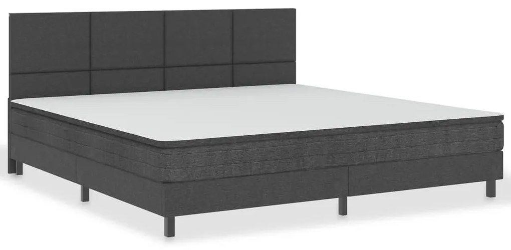 Cabeceira de cama 200x200 cm tecido cinzento-escuro