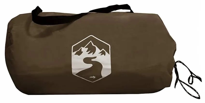 Lona de campismo 306x306 cm impermeável castanho