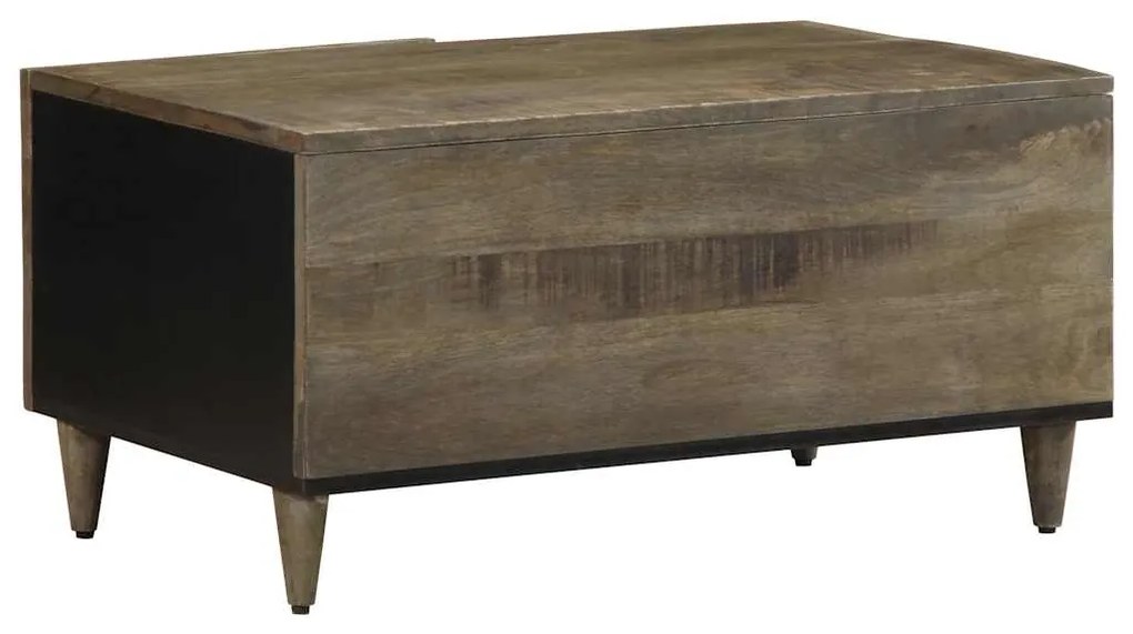 Mesa centro cinzento claro 80x50x40 cm madeira mangueira maciça