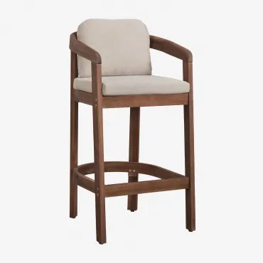 Pack De 4 Bancos Altos Em Madeira De Acácia Uleno Castanho-acácia Escuro & ↑75 Cm - Sklum