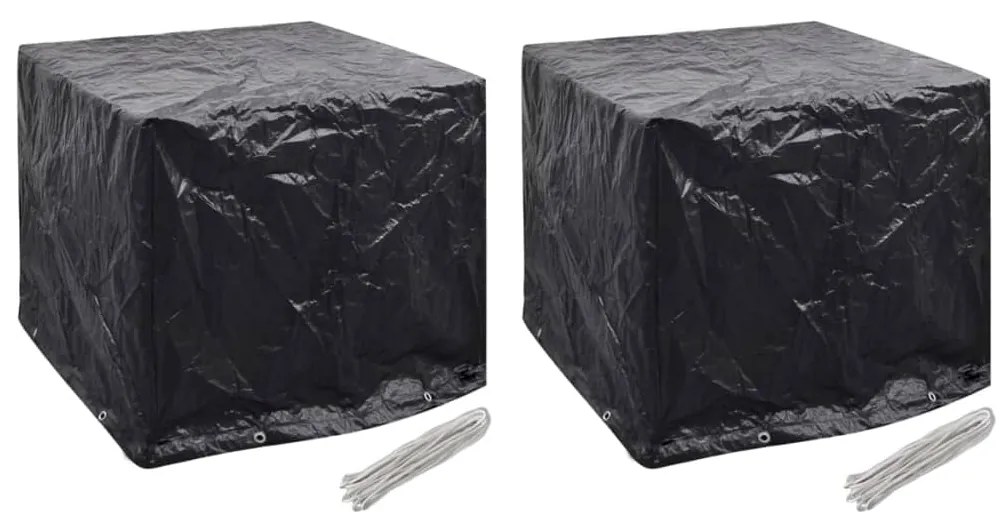 Capas p/ tanques de água de jardim 2 pcs 8 ilhós 116x100x120 cm