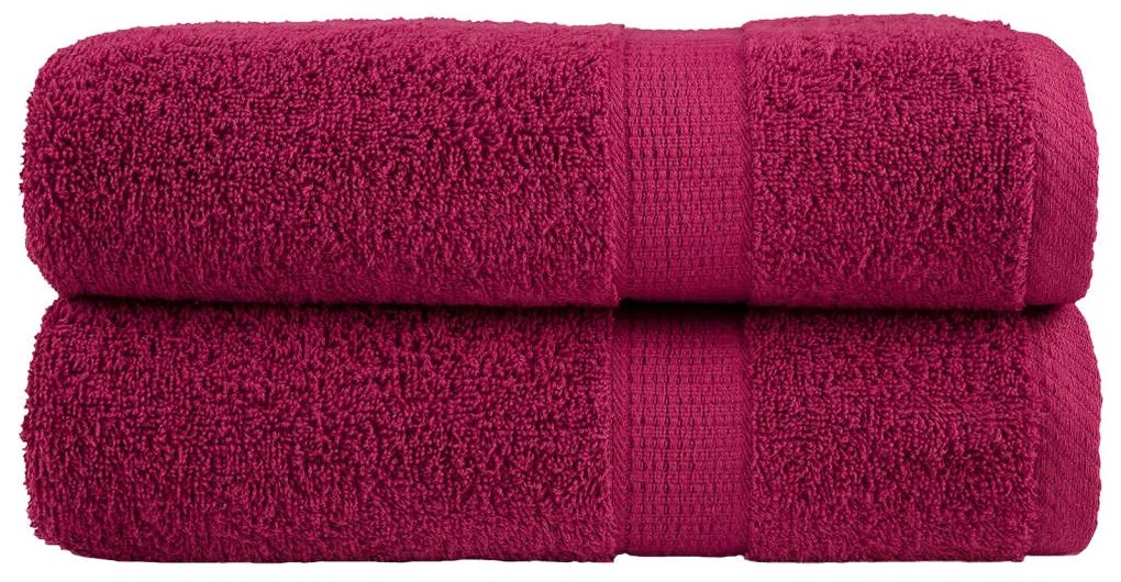 Toalhas de banho premium SOLUND 2 pcs 70x140 cm 600 gsm bordô