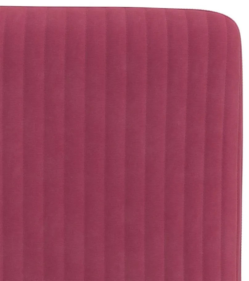 Cadeiras de jantar 4 pcs veludo vermelho tinto