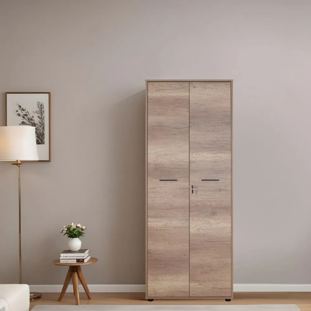 Arquivador Alto de Escritorio "Noce" - Nogueira Clara - 72x187x34cm -