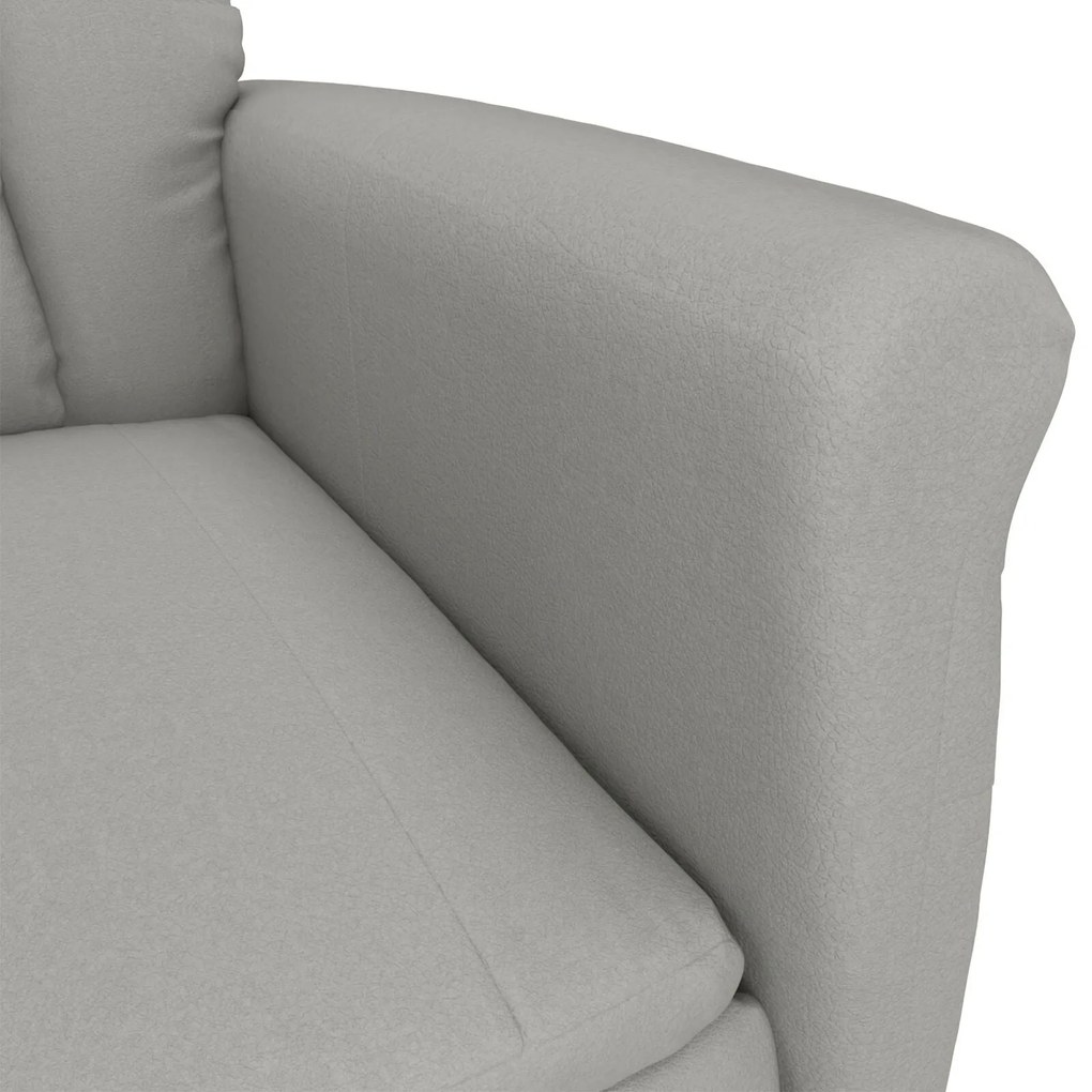 Cadeira de Massagem vidaXL Cinza Claro em Tecido Microfibra