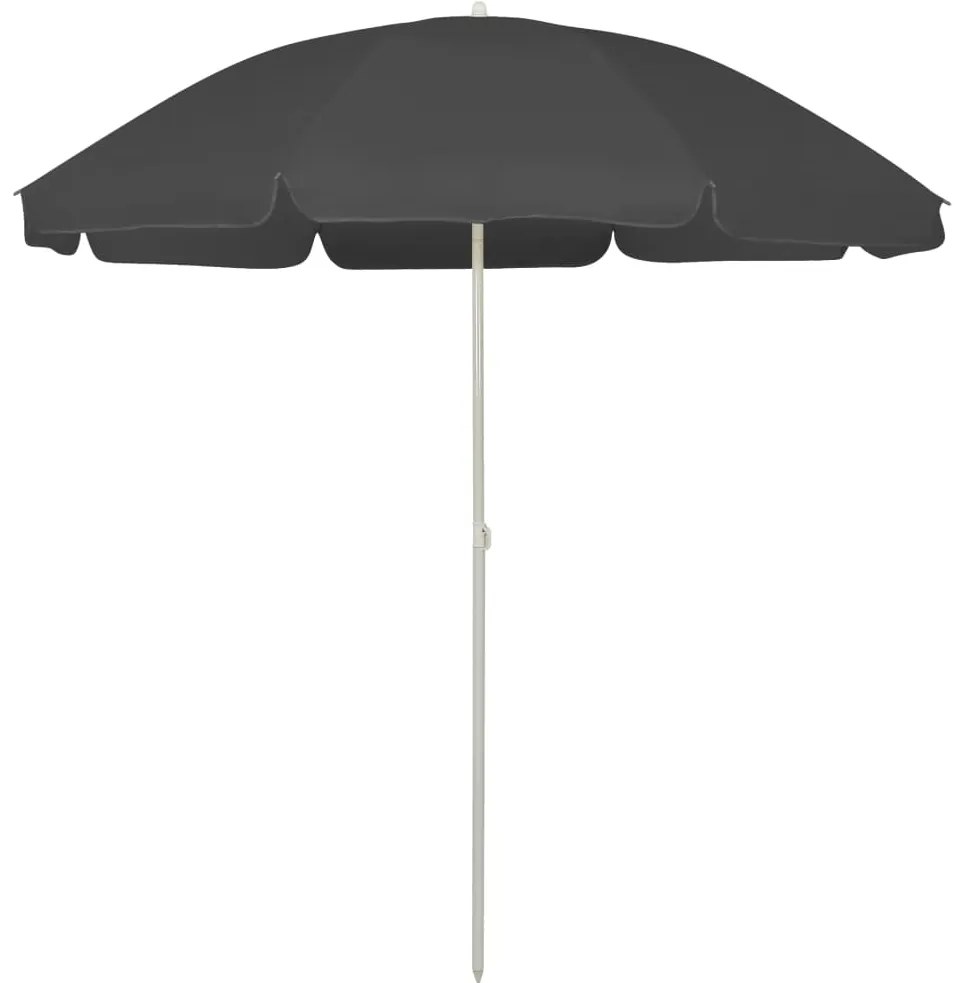 Guarda-sol de praia 240 cm antracite
