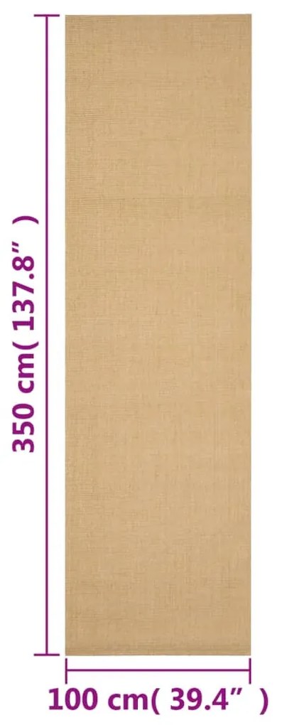 Tapete sisal natural 100x350 cm