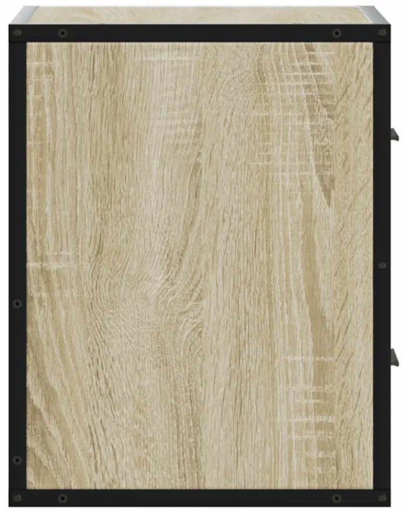 Mesas de cabeceira de parede 2 pcs 40x31x39,5cm carvalho sonoma